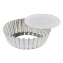 Tinned Loose Bottom Quiche Mold with Narrow Ribs
