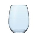 Amber Turquoise Stemless Red Wine Glass