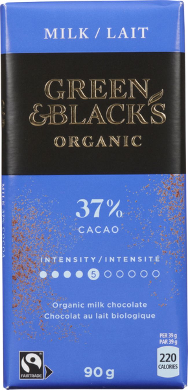 Green And Blacks 37 Percent Cocoa Milk Chocolate, 90 G -- 10 Per Case