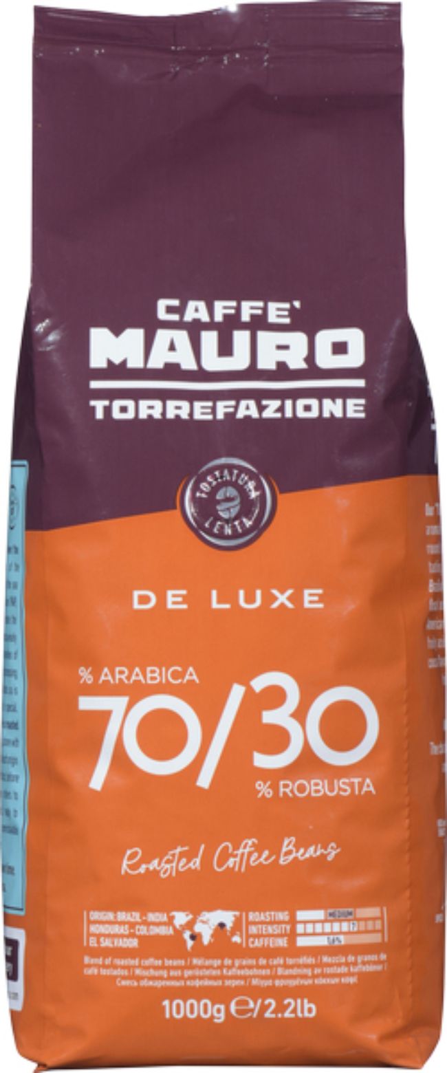 Caffe Mauro Deluxe Espresso Coffee Beans, 1 Kg -- 6 Per Case