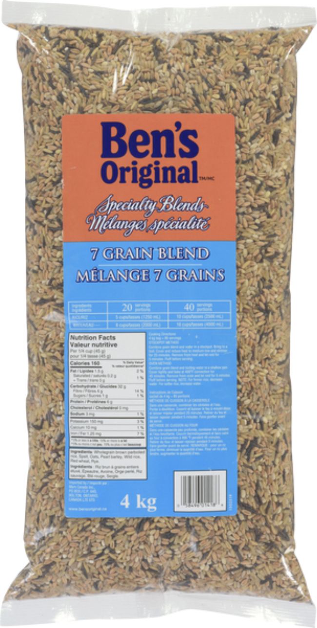 Ben's Original 7 Grain Blend Rice, 4 Kg -- 2 Per Case