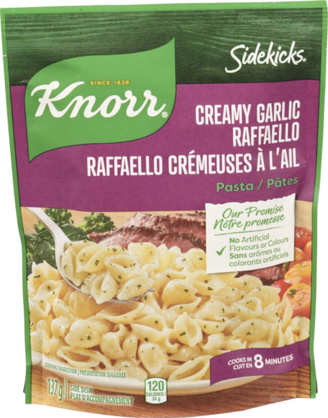 Knorr Sidekicks Raffaelo/cream/garlic Pasta, 137 G -- 8 Per Case