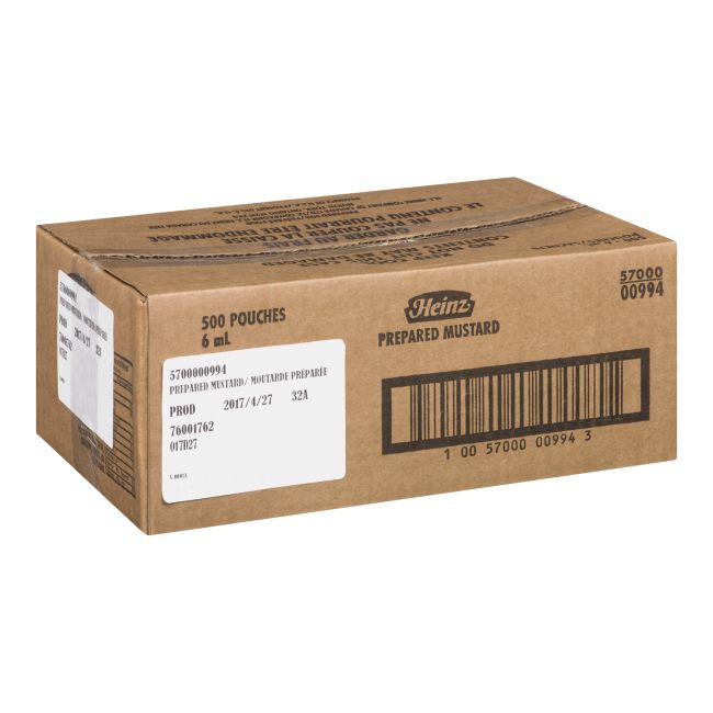 Heinz Yellow Mustard, 6 Ml -- 500 Per Case