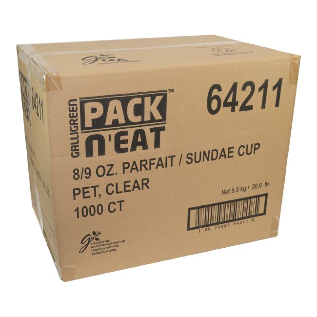 Pack N' Eat Unwrapped Pet Parfait Cup, 9 Oz -- 1000 Per Case