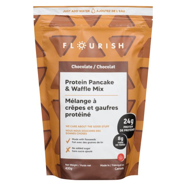 Flourish Chocolate Protein Pancake Mix, 430 G -- 8 Per Case