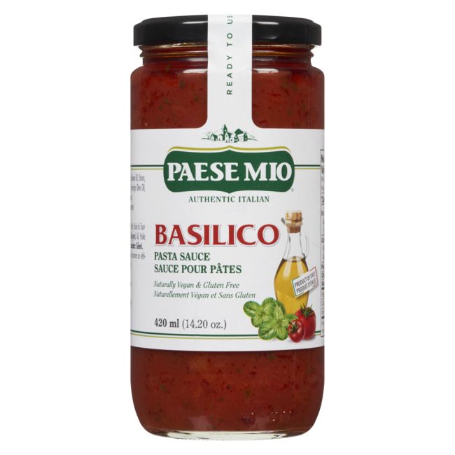 Paese Mio Authentic Italian Basilico Pasta Sauce, 420 Ml -- 6 Per Case