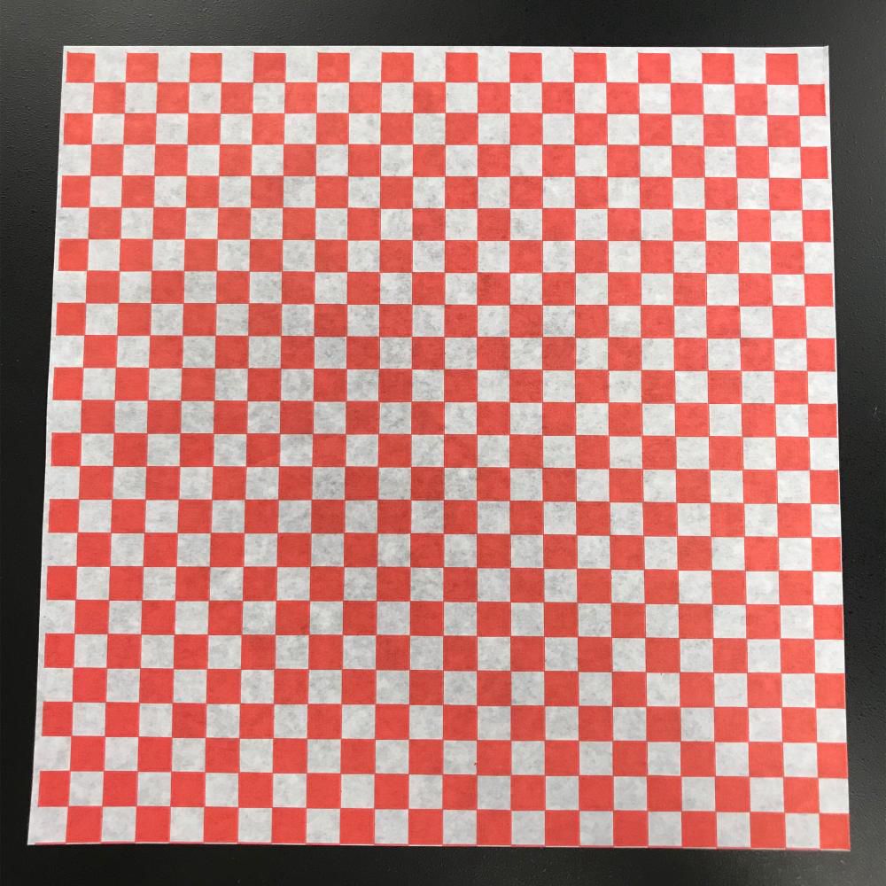 Sanfacon Greaseproof Red Checker Paper, 12 X12 In -- 1000 Per Case
