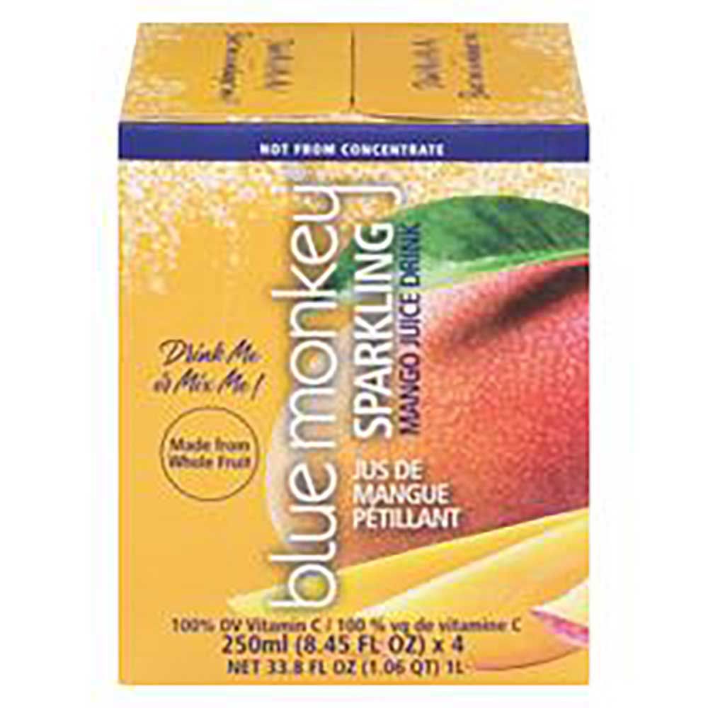 Blue Monkey Sparkling Mango Juice, 1 L -- 6 Per Case