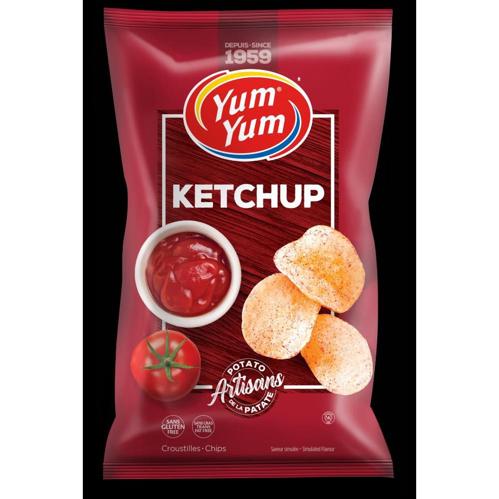 Yum Yum Ketchup Potato Chips, 60 G -- 30 Per Case