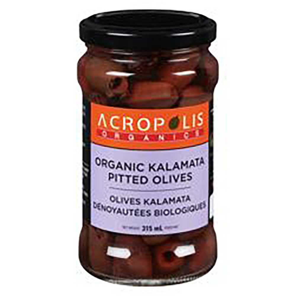Acropolis Organics Kalamata Pitted Olives Jar, 315 Ml -- 6 Per Case