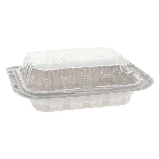 Pactiv Mealmaster Small 4-piece Mfpp Base And Ops Lid Chicken Barn With Handle, 9.5 X 8 X 3 In -- 100 Per Case