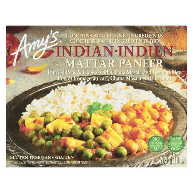 Amy's Indian Mattar Paneer, 283 G -- 12 Per Case