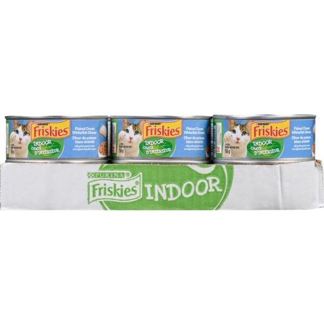 Friskies Flaked Ocean Whitefish Dinner With Garden Greens In Sauce Indoor Cat Food, 156 G -- 24 Per Case