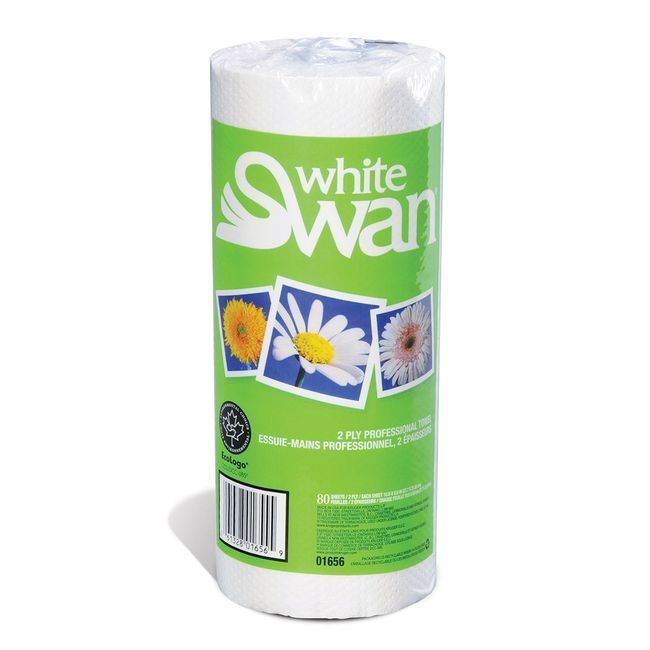 White Swan Classic White Recycled Fiber Professional Towel, 80 Count -- 30 Per Case