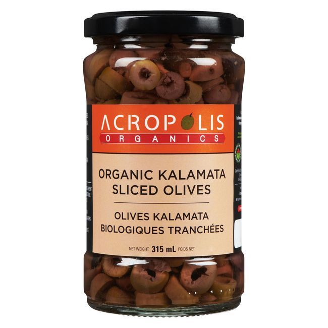 Acropolis Organics Kalamata Sliced Olives, 315 Ml -- 6 Per Case