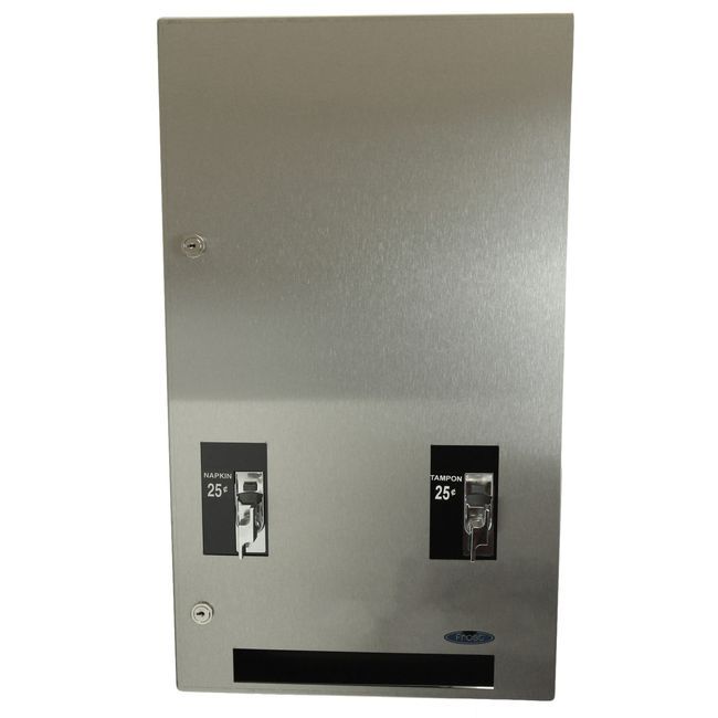 Frost Products Stainless Steel Surface Mounted Double Napkin/tampon Dispenser, 14.9 X 25.4 X 5.75 In