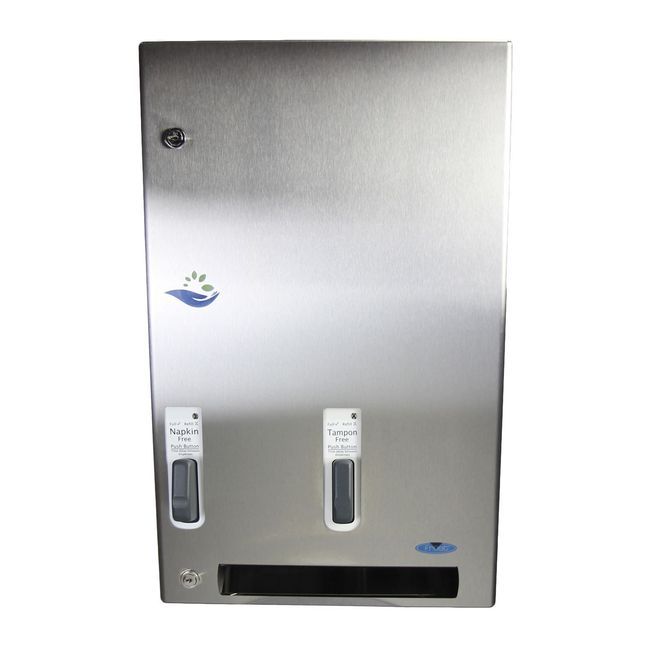Frost Products Stainless Steel Push Button Free Feminine Product Dispenser, 16 X 25.3 X 5.5 In