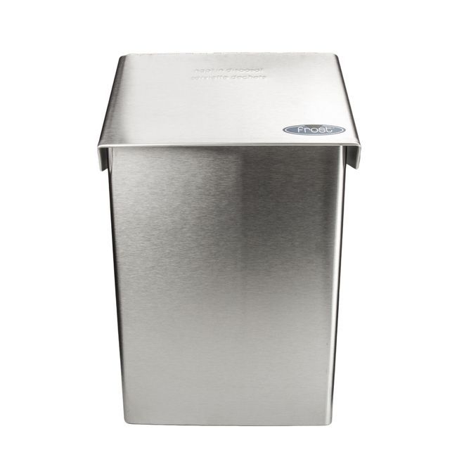 Frost Products Stainless Steel Surface Mounted Feminine Product Disposal, 7.9 X 12.9 X 4.5 In