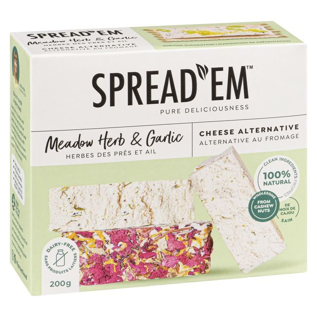 Spread'em Kitchen Meadow Herb And Garlic Cheeze Alternative, 200 G -- 6 Per Case