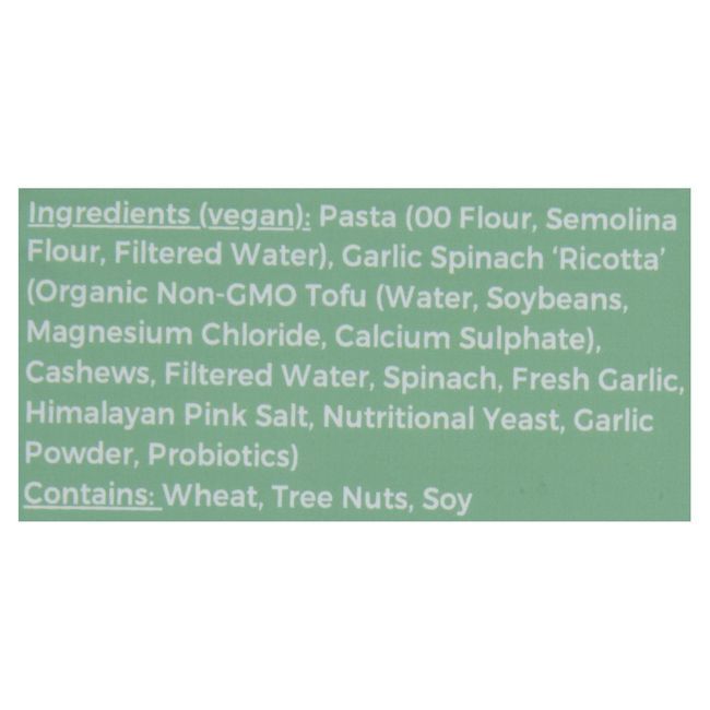 Living Tree Plant Based Garlic Spinach Ravioli Ricotta Pasta, 250 G -- 5 Per Case