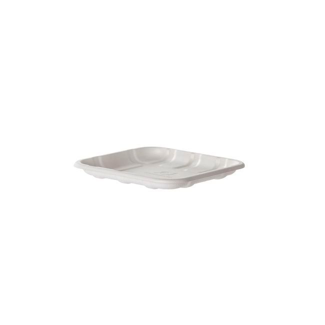 Eco Products Renewable Compostable Sugarcane Meat And Produce Tray, 5.52 X 5.52 X 0.56 In -- 600 Per Case