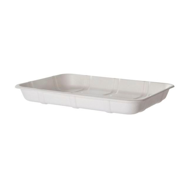 Eco Products Renewable Compostable Sugarcane Meat And Produce Tray, 9.5 X 7.17 X 1.13 In -- 300 Per Case