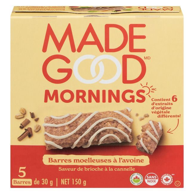Madegood Cinnamon Soft Baked Oat Bar, 30 G -- 30 Per Case