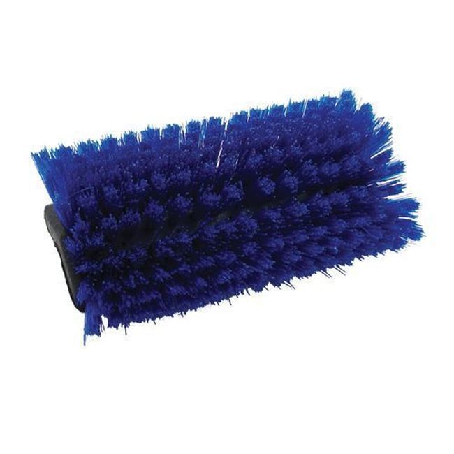 Carlisle 3619714 Flo-pac Dual Surface Blue Floor Scrub With Polypropylene Bristles, 10 In Length
