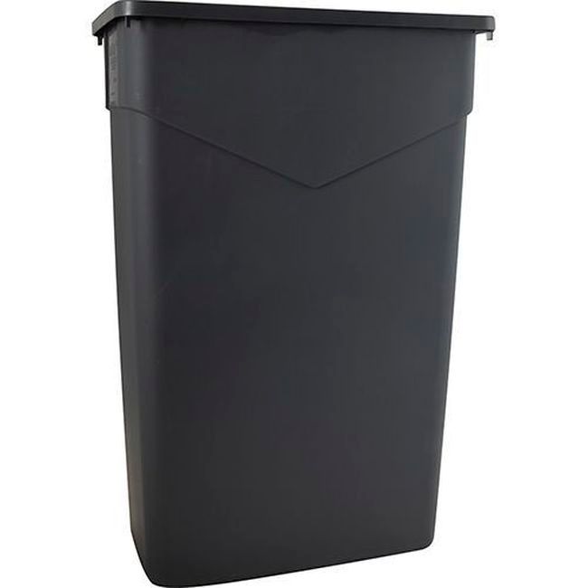 Carlisle 34202323 Trimline Gray Polyethylene Rectangular Trash Can, 23 Gal Capacity