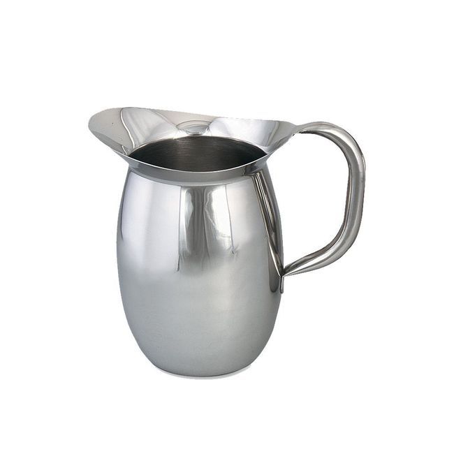 Browne Stainless Steel Bell Shaped Pitcher, 2 Liter