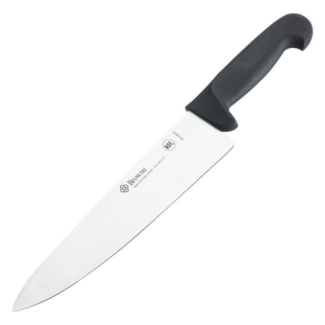 Browne Halco Black Handle Cooks Knife, 12 In