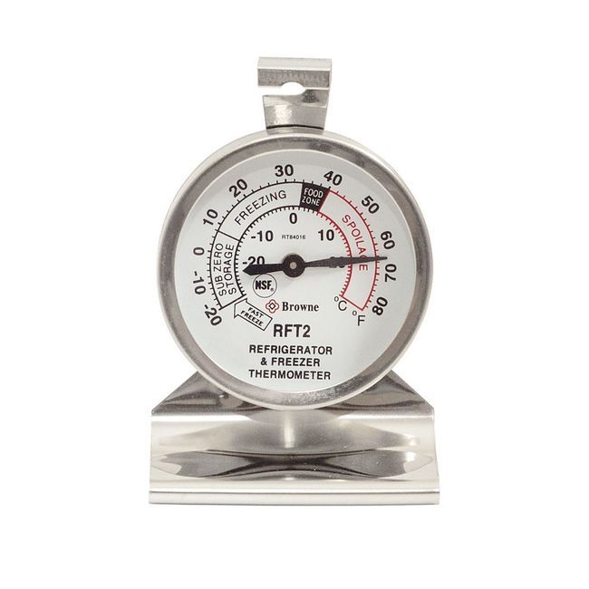 Browne -20 To 80 Fahrenheit Refrigerator And Freezer Thermometer