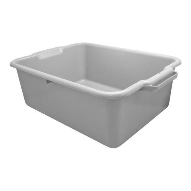 Vollrath 52661 Gray Signature Heavy Duty Plastic Single Compartment Bus Box, 20 X 15 X 7 In