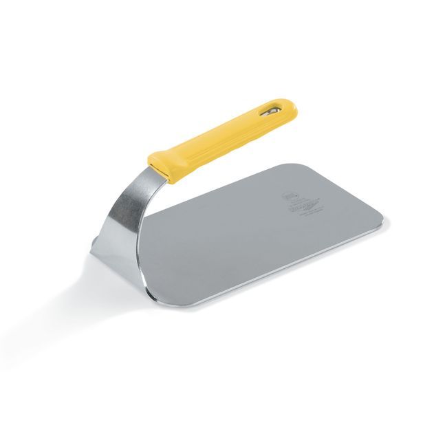 Vollrath 50665 Stainless Steel Flat Bottom Steak Weight With Yellow Silicone Handle, 1 3/5 Pound