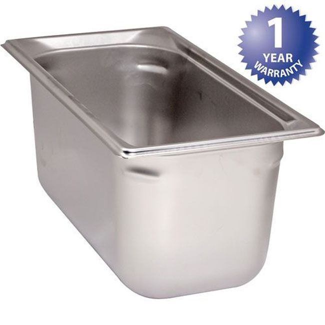 Vollrath 90362 Super Pan 3 Stainless Steel Third Size Steam Table Pan, 6 In Deep