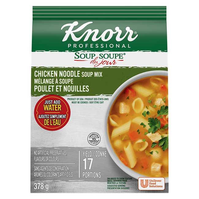 Knorr Professional Soup Du Jour Chicken Noodle Soup Mix, 378 G