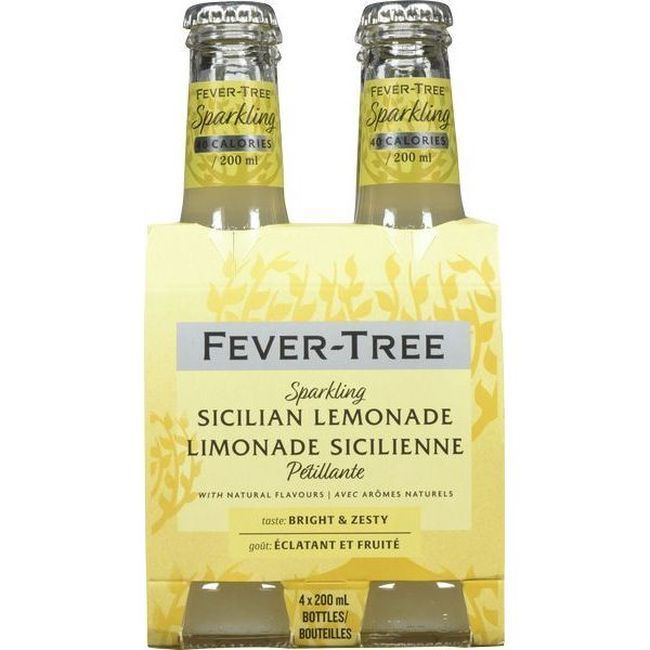 Fever-tree 200 Ml Sparkling Sicilian Lemonade, 4 Count -- 6 Per Case