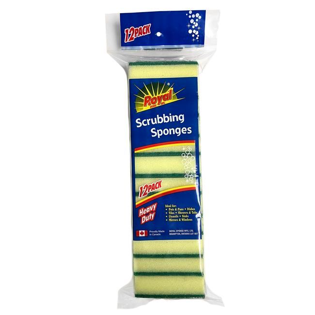 Royal Heavy Duty Scrubbing Sponge, 12 Count -- 48 Per Case
