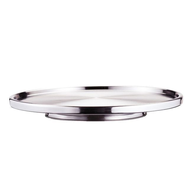 Browne Stainless Steel Low Base Pastry Stand, 12 In
