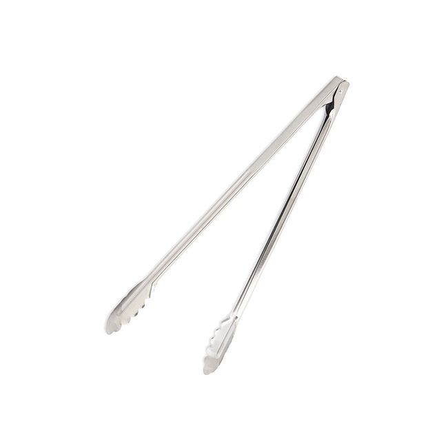 Browne Stainless Steel 1.0 Mm Thickness Satin Finish Utility Tongs, 9.5 In