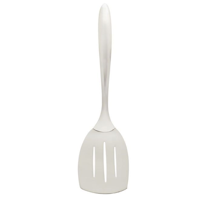 Browne Eclipse 18/8 Stainless Steel Slotted Brushed Handle Serving Turner, 14 In
