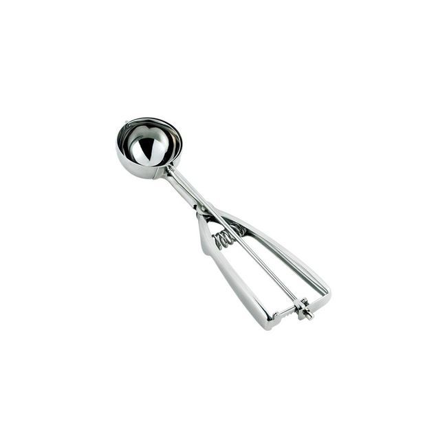 Browne Ambidextrous Stainless Steel Size 10 Disher, 3.8 Oz Capacity