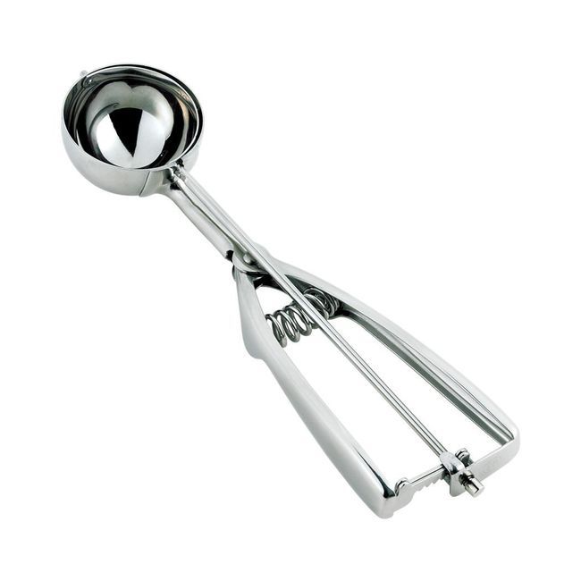 Browne Ambidextrous Stainless Steel Size 60 Disher, 0.56 Oz Capacity