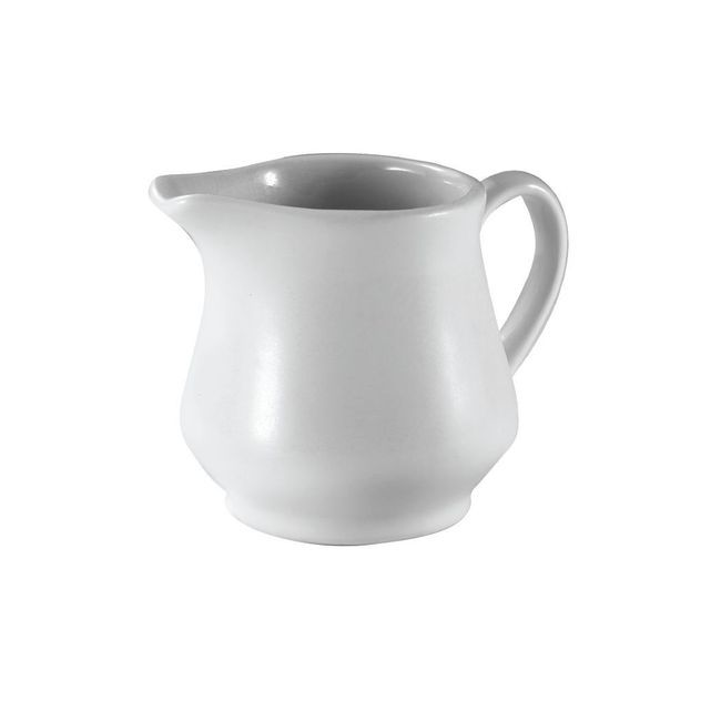 Browne White Ceramic Creamer, 6 Oz Capacity
