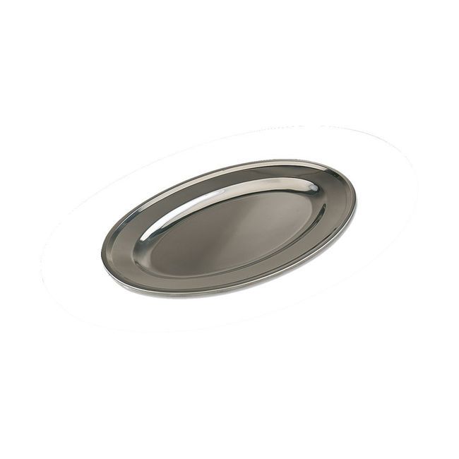 Browne Mirror Finish 18/0 Stainless Steel Oval Platter, 11.75 X 7.88 In