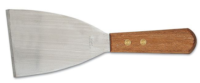 Browne Grill Scraper With Wooden Handle, 8 X 3 In