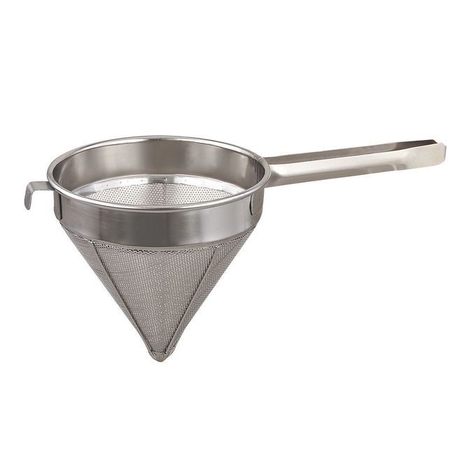 Browne 18/8 Stainless Steel Coarse Mesh Soup Strainer, 12 In
