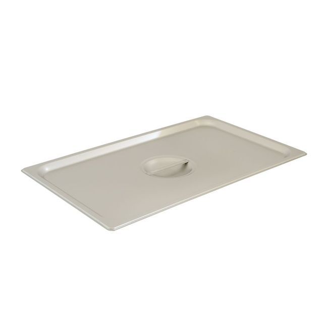 Browne 304 Stainless Steel Solid Full Size Steam Table Pan Cover, 21 X 12.9 In