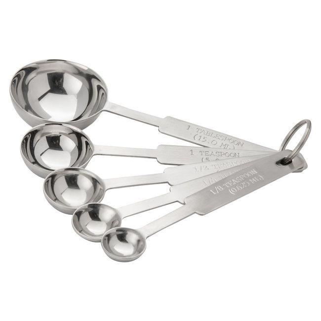 Browne Stainless Steel 5 Piece Measuring Spoon Set