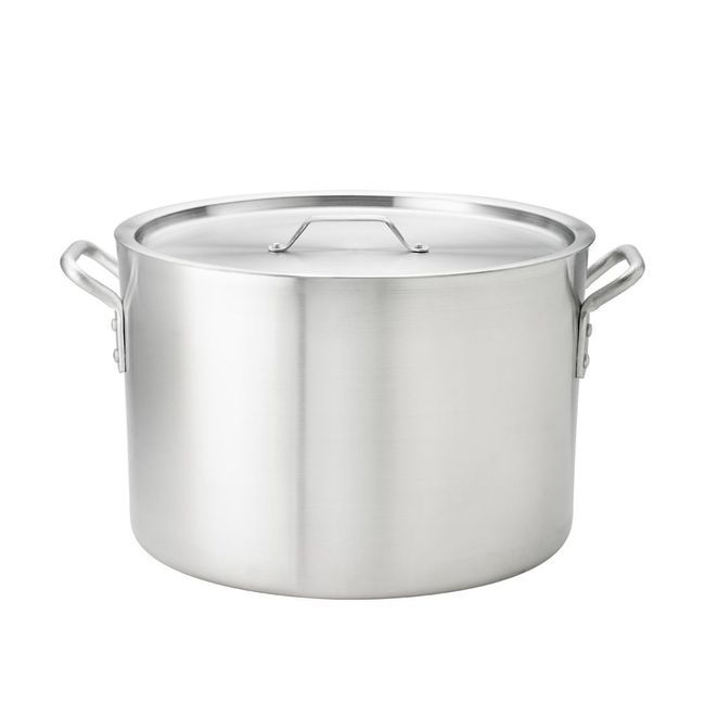 Browne Thermalloy Standard Weight Aluminum Sauce Pot, 26 Qt Capacity